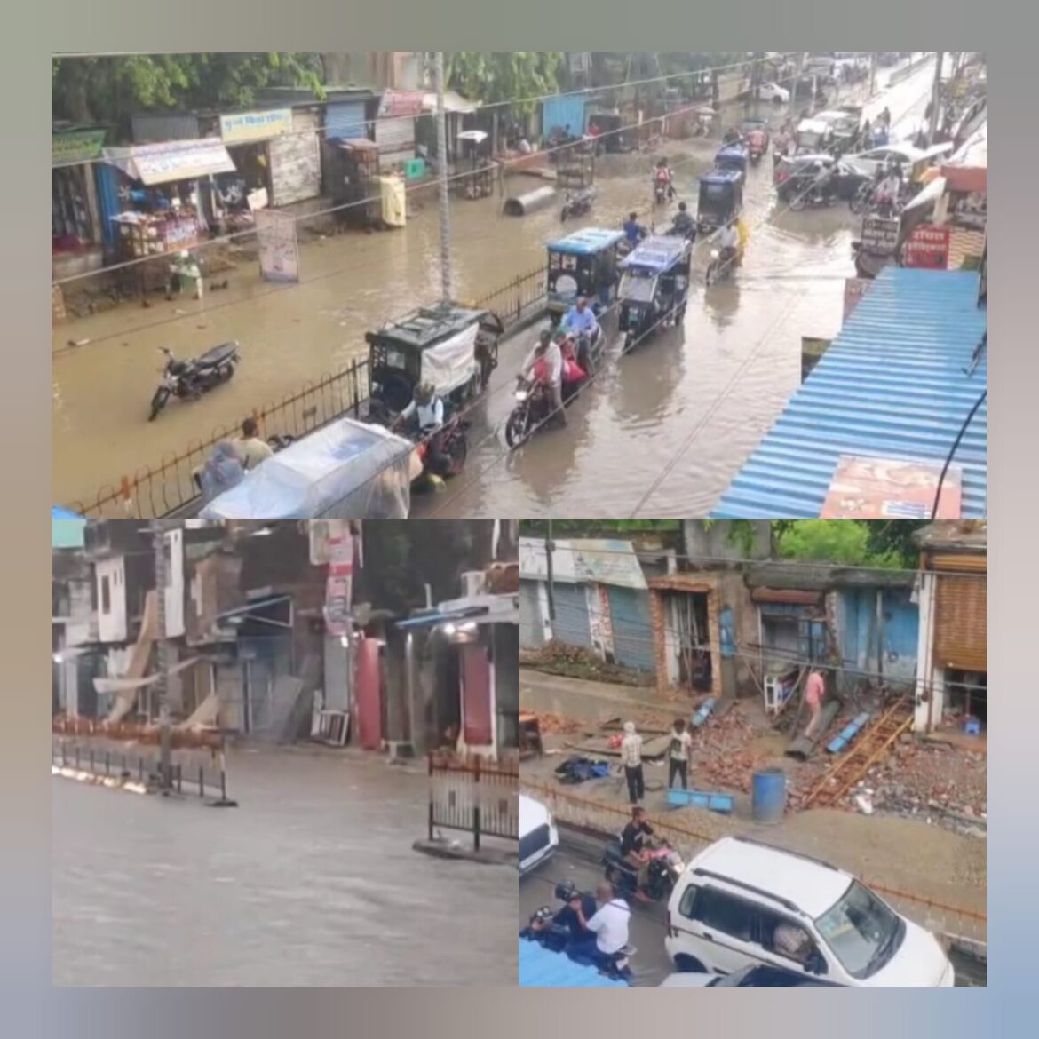 सितारगंज में बारिश बन रही मुसीबत, मुख्य बाजार और जेल कैंप मार्ग पर जलभराव से दुकानदार परेशान