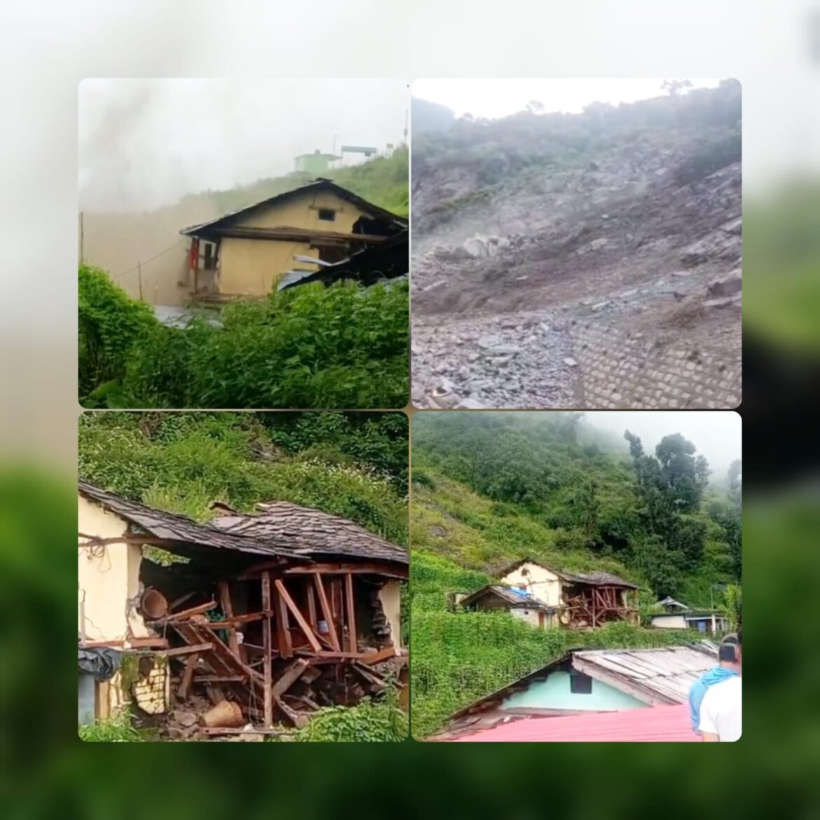 तेज बारिश और भूधसाव ने मचाई तबाही, उत्तरकाशी के अगोडा गाँव में मकान ध्वस्त