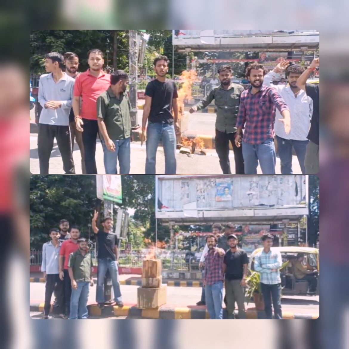 कुमाऊं विश्वविद्यालय में 2 साल बाद छात्र संघ चुनाव की घोषणा, NSUI ने किया सरकार के खिलाफ पुतला दहन