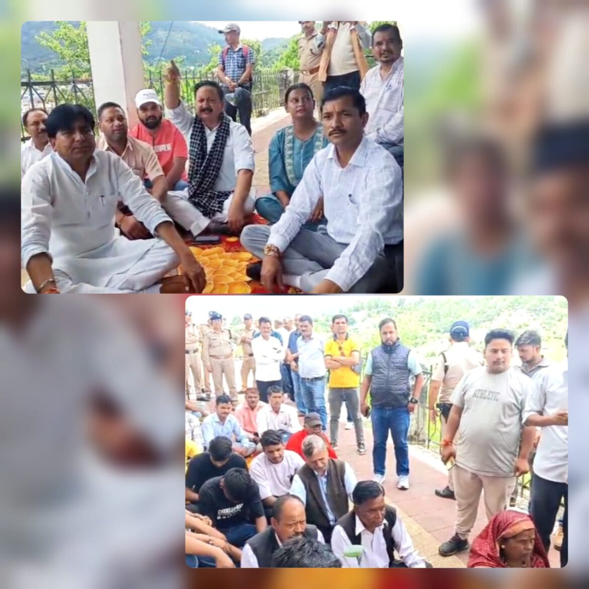 द्वाराहाट पंचायत चुनावों में अराजकता व अपहरण मामले को लेकर कांग्रेस का सांकेतिक धरना