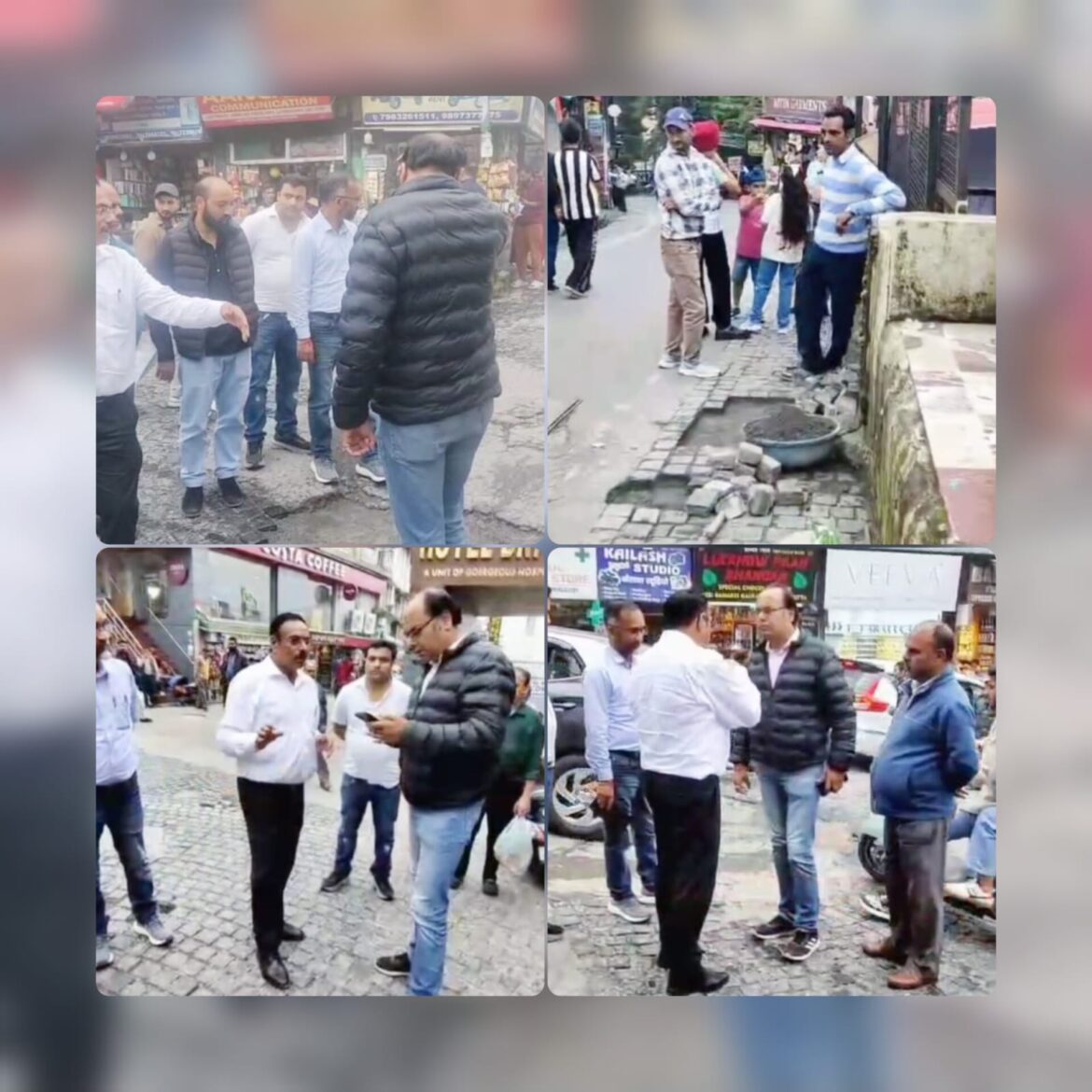 भारी बारिश से मसूरी की सूरत बिगड़ी, मॉल रोड पर गड्ढे और उखड़े कोबल स्टोन