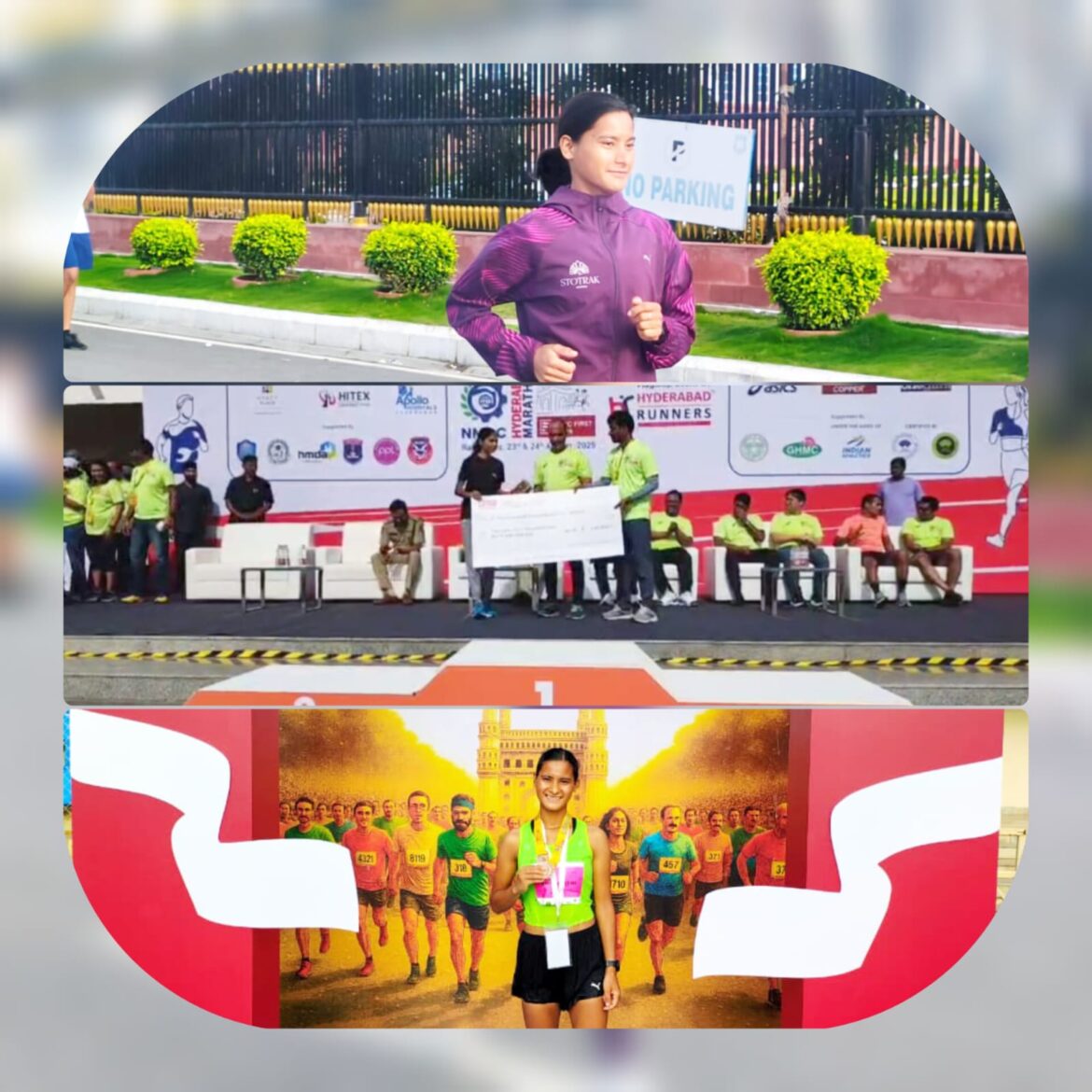 हैदराबाद मैराथन में चमोली की बेटी भागीरथी विष्ट ने जीता गोल्ड