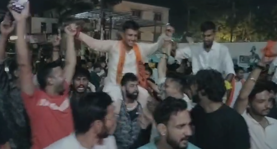 अध्यक्ष पद पर एबीवीपी का कब्ज़ा, अभिषेक गोस्वामी विजयी