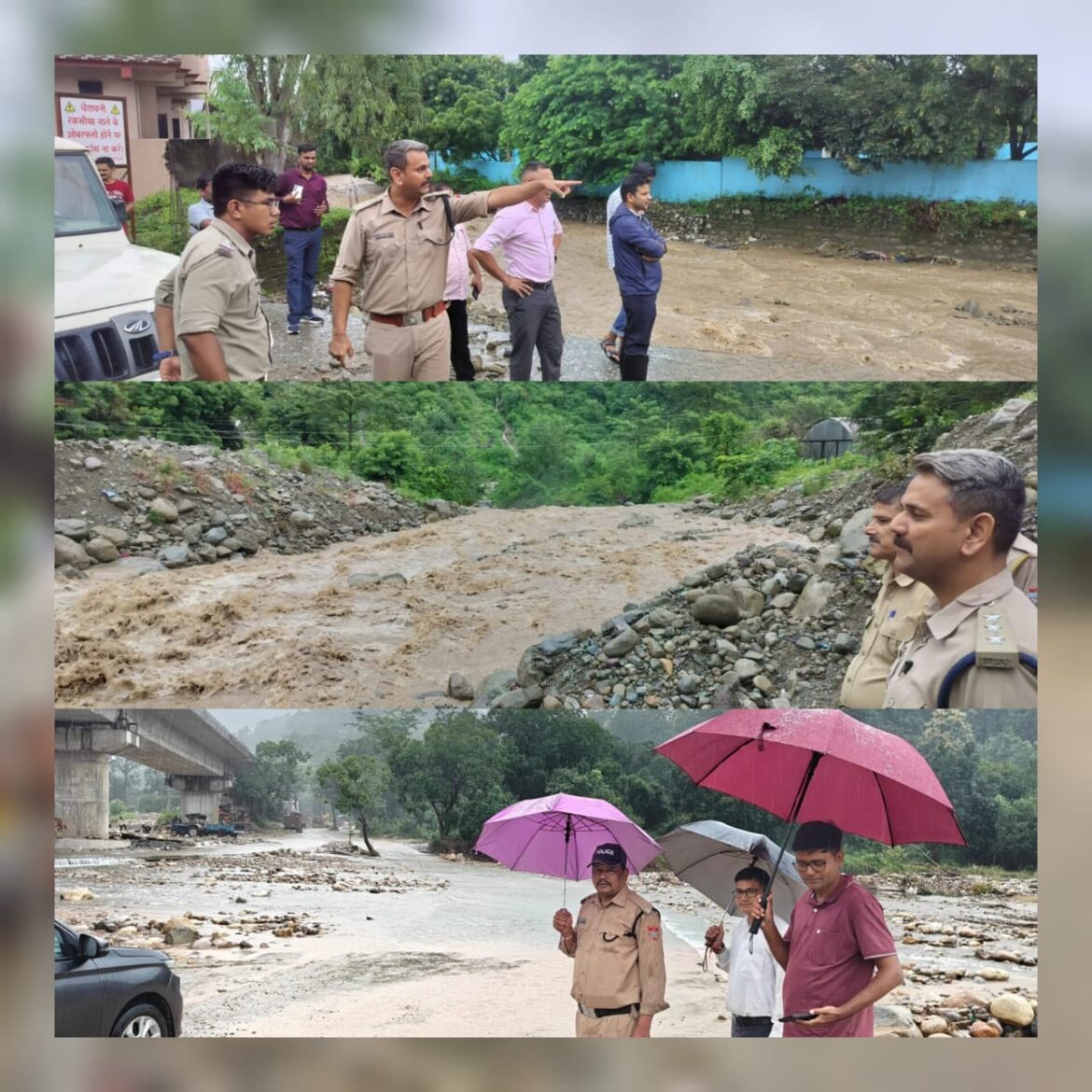 भारी बारिश से नाले-खाल उफान पर, पुलिस अलर्ट पर – सीओ सिटी खुद मौके पर कर रहे निगरानी