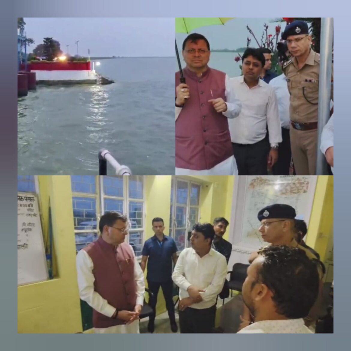 नानकमत्ता पहुंचे मुख्यमंत्री धामी, नानकसागर बांध की तैयारियों का लिया जायजा