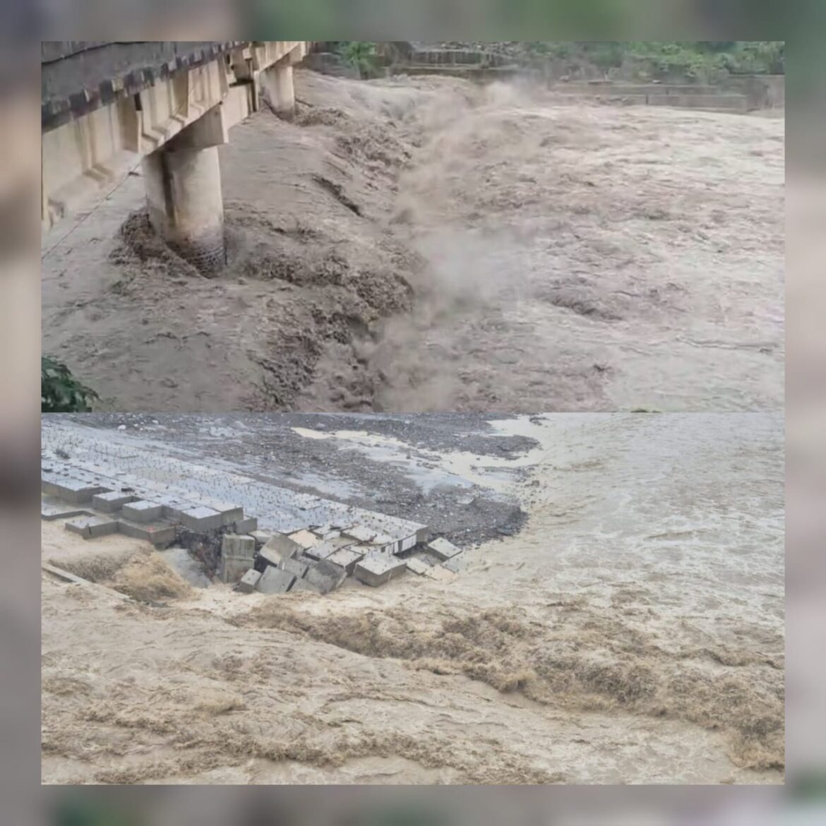 गौला नदी खतरे के निशान से ऊपर, बैराज में पानी का दबाव बढ़ा