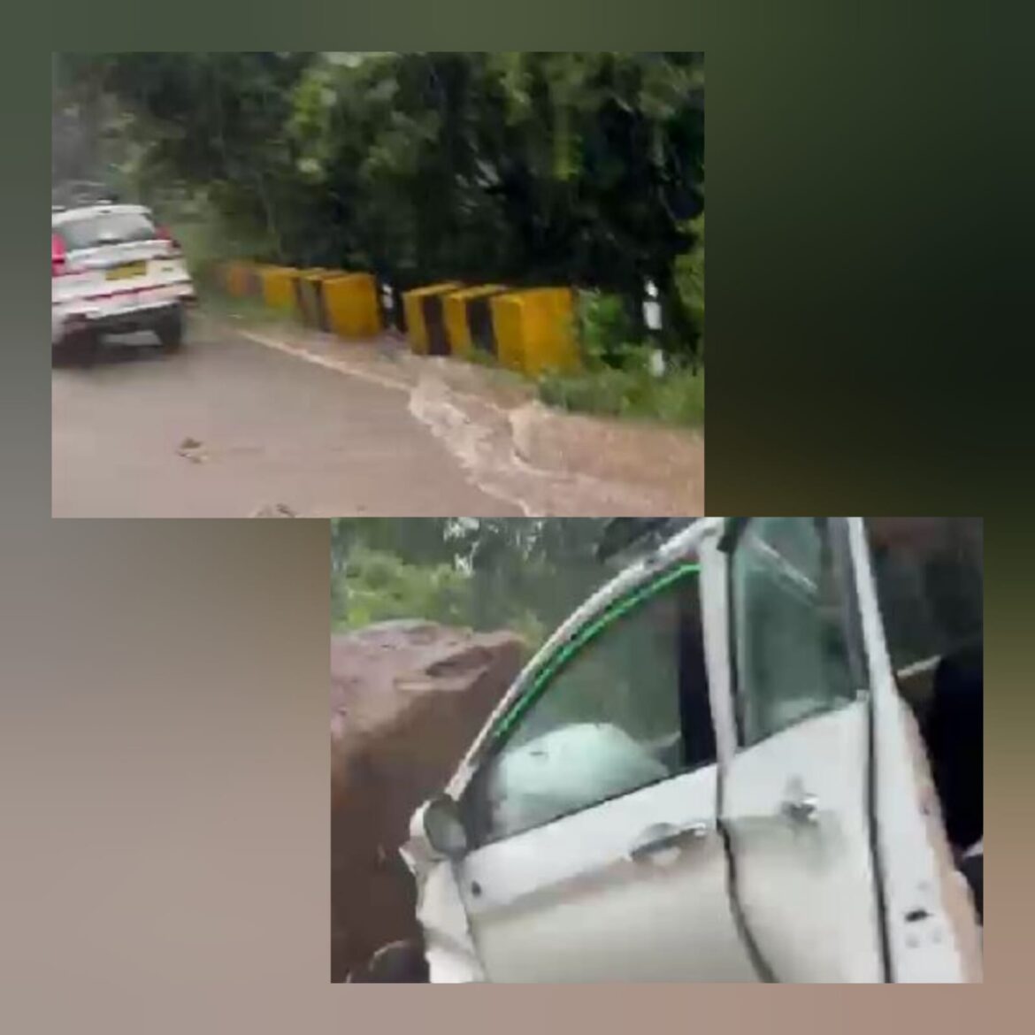 नैनीताल में बड़ा हादसा टला, टैक्सी पर गिरा विशालकाय बोल्डर