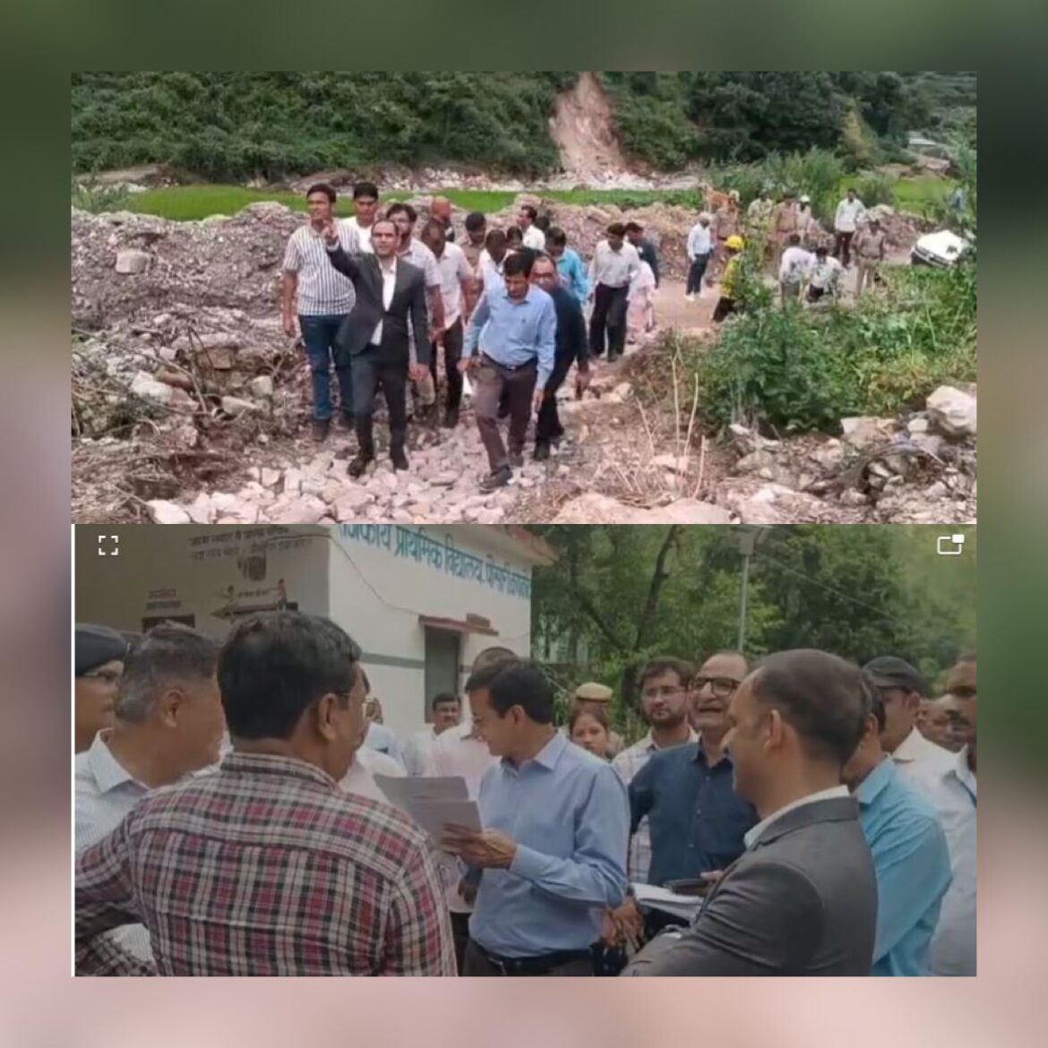 बागेश्वर में आपदा प्रभावित क्षेत्रों का IMCT ने किया स्थलीय निरीक्षण, जन–धन व आधारभूत क्षति का लिया