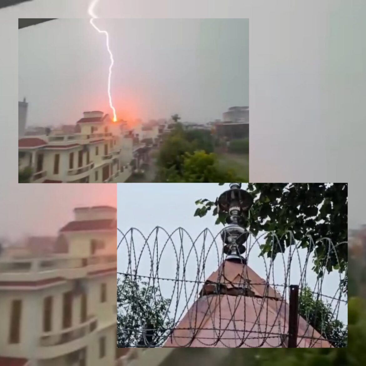 ऋषिकेश में आकाशीय बिजली का कहर: शिव मंदिर का शिखर क्षतिग्रस्त, झूलेलाल मंदिर सुरक्षित