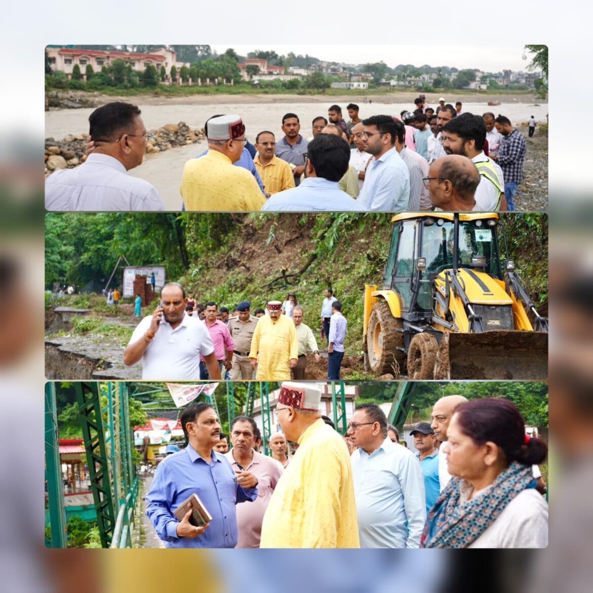 भारी बारिश और भूस्खलन से प्रभावित क्षेत्रों का सतपाल महाराज ने किया स्थलीय निरीक्षण