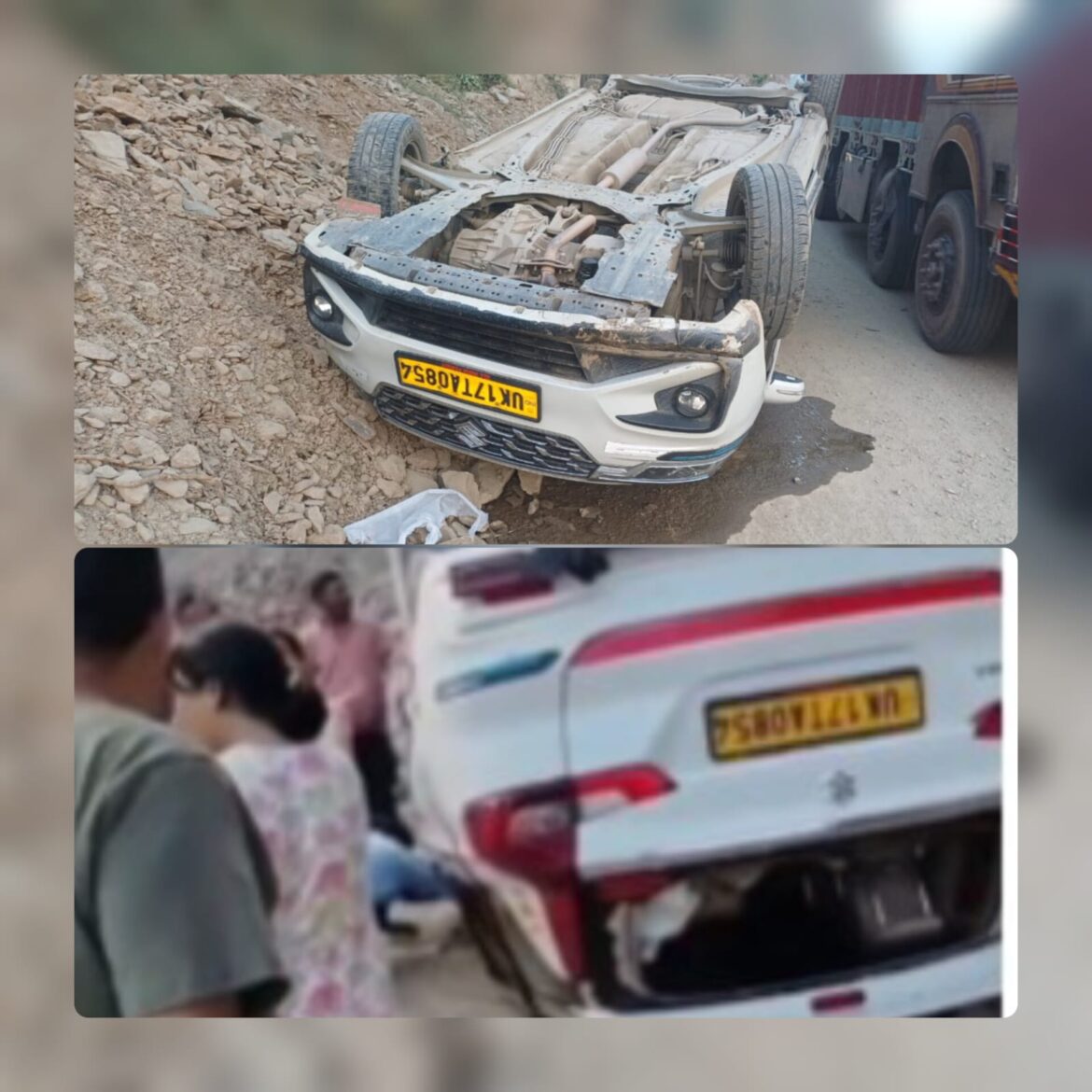 टिहरी में वाहन दुर्घटनाग्रस्त, सभी यात्री सुरक्षित