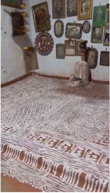 दीपावली पर गेरू-मिट्टी और चावल से बने विश्वार से जीवित हुई पुरानी परंपरा