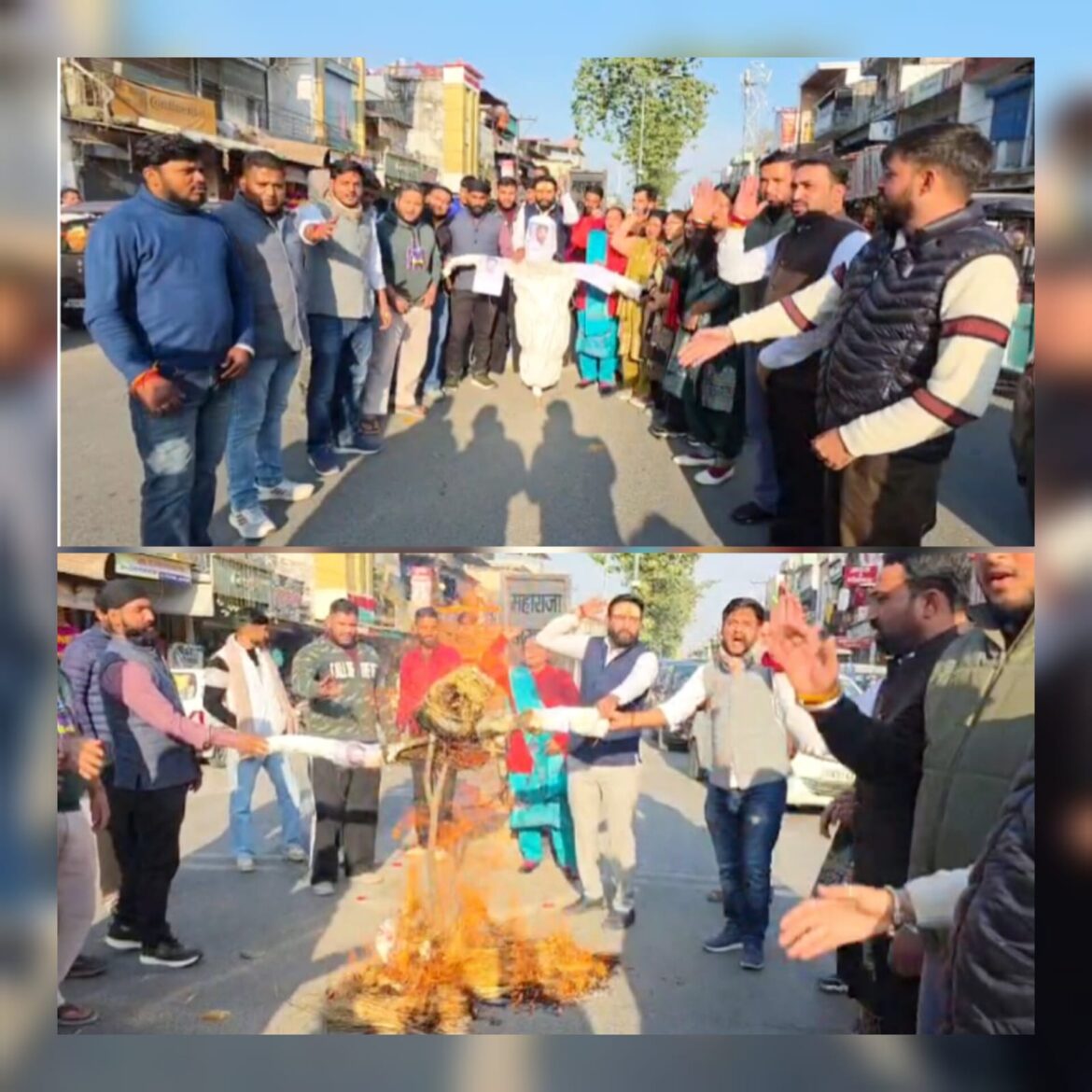 तेलंगाना के CM रेवंत रेड्डी के विवादित बयान पर देहरादून ग्रामीण में भाजयुमो का प्रदर्शन