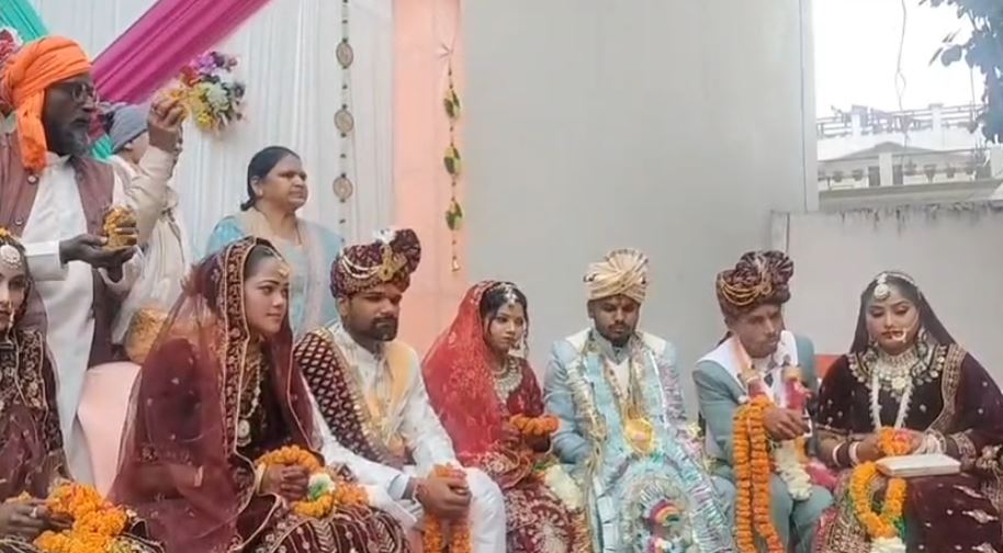 शीर्षक: महाराजा भीमसेन मंदिर समिति खटीमा में 5 निर्धन कन्याओं का भव्य विवाह समारोह