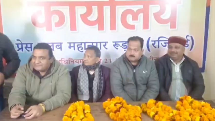 रुड़की प्रेस क्लब की नवनियुक्त कार्यकारिणी का कांग्रेस सेवादल ने भव्य स्वागत किया