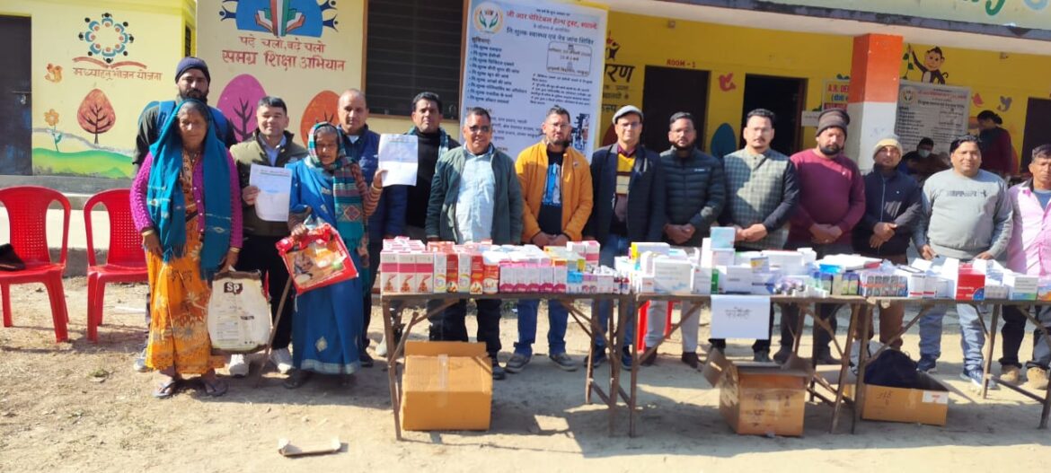 भाकुड़ा में निःशुल्क स्वास्थ्य एवं नेत्र जांच शिविर, 120 ग्रामीणों ने उठाया लाभ