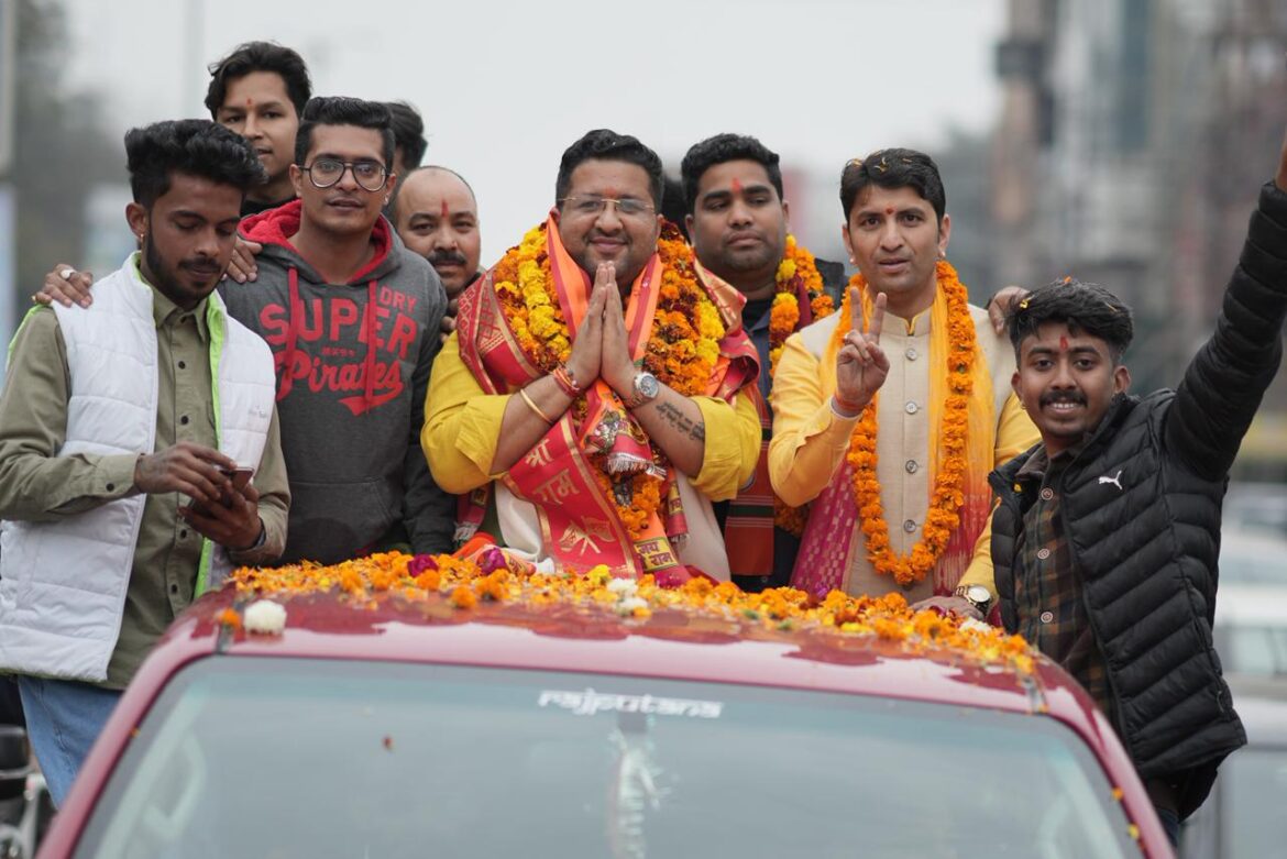 हल्द्वानी में भाजपा युवा मोर्चा प्रदेश मंत्री कार्तिक हर्बोला का भव्य स्वागत, आशीर्वाद समारोह आयोजित