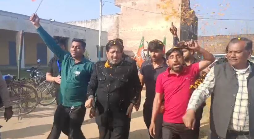 खेड़ाजट में करतार सिंह भड़ाना का भव्य स्वागत, विकास का किया वादा