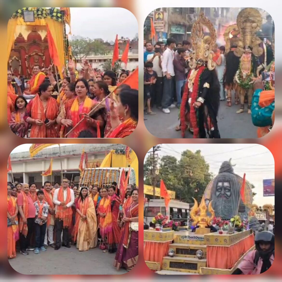 हल्द्वानी में निकली भव्य शोभायात्रा, झांकियों ने मोहा मन