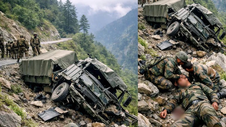 गोपेश्वर-चोपता मार्ग पर सेना का वाहन दुर्घटनाग्रस्त, दो जवान घायल