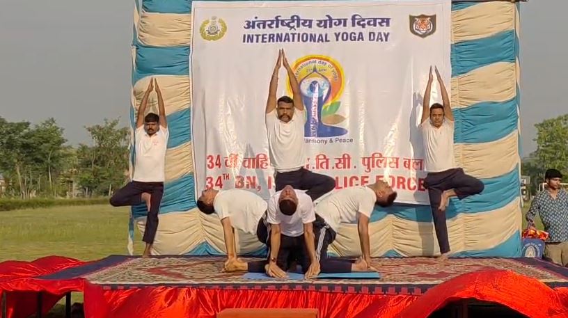 अंतर्राष्ट्रीय योग दिवस पर आईटीबीपी 34वीं वाहिनी में विशेष योग शिविर आयोजित
