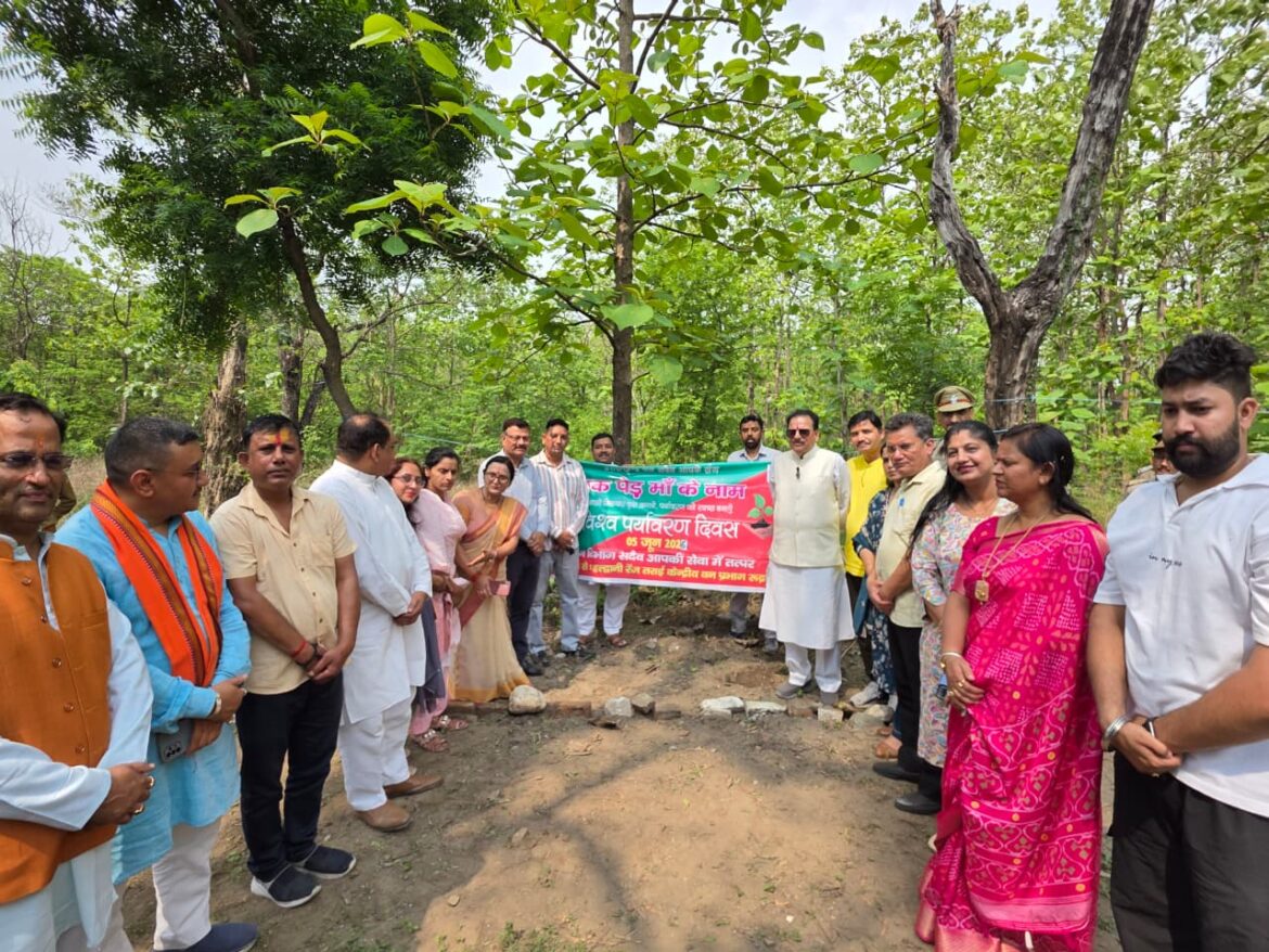 हल्द्वानी सिटी पार्क में अजय भट्ट ने किया वृक्षारोपण