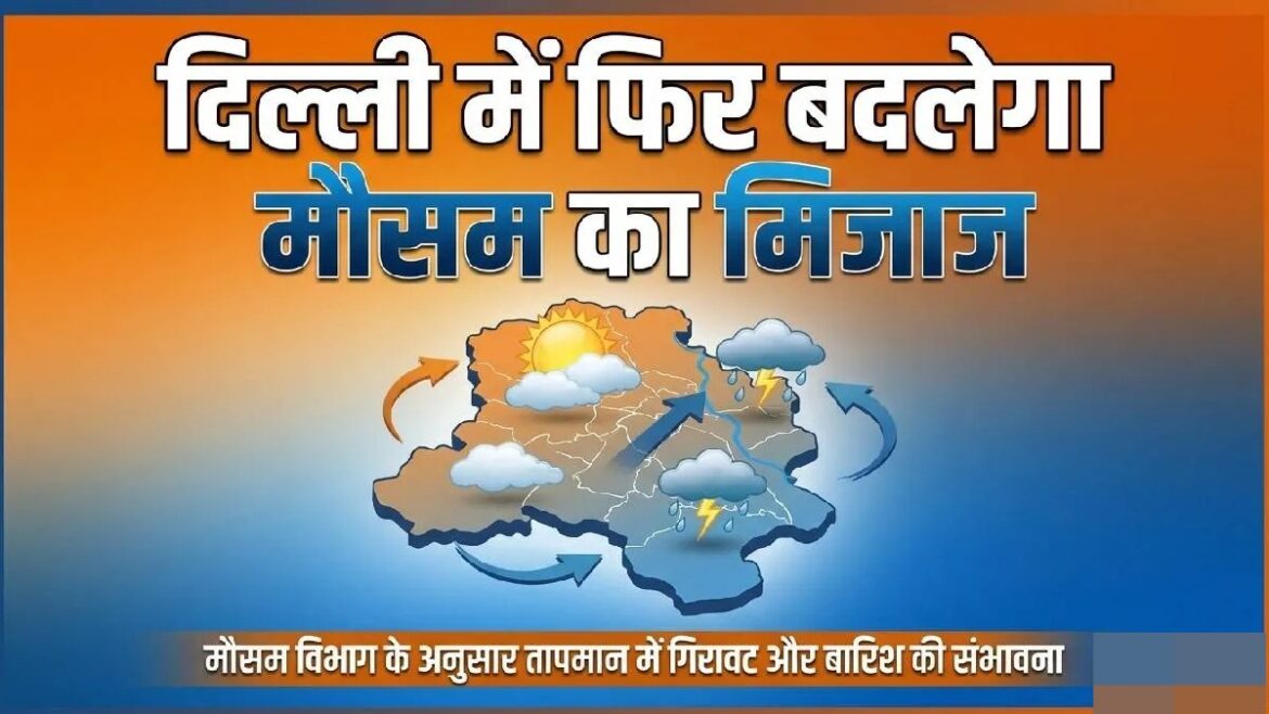 दिल्ली-NCR में मौसम का बदलेगा मिजाज, 60 किमी प्रति घंटे की रफ्तार से चलेंगी हवाएं, बारिश का येलो अलर्ट