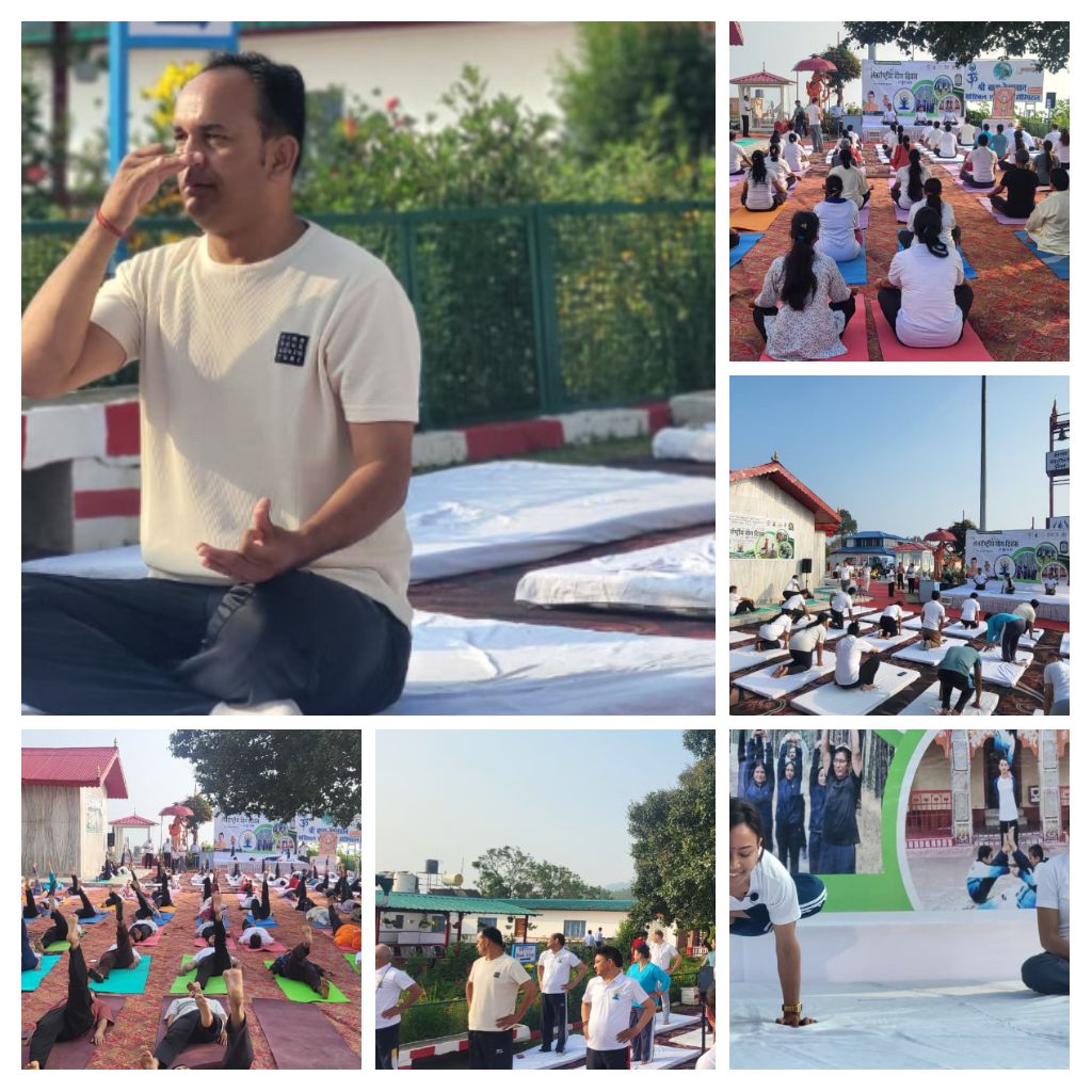 हैड़ाखान मंदिर परिसर में अंतर्राष्ट्रीय योग दिवस पर भव्य आयोजन, 150 से अधिक साधकों ने किया योगाभ्यास