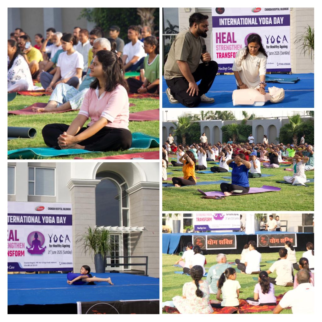 अंतर्राष्ट्रीय योग दिवस पर चंदन अस्पताल का योग एवं स्वास्थ्य शिविर, 150 लोगों ने लिया लाभ