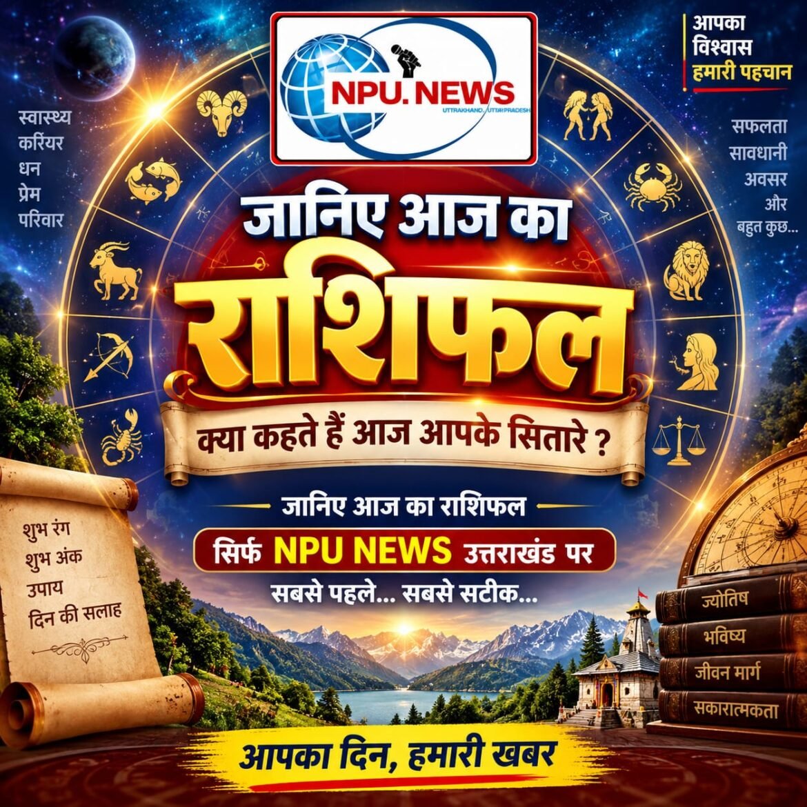 आज का राशिफल जानिए क्या कहती हैं आपकी राशियाँ
