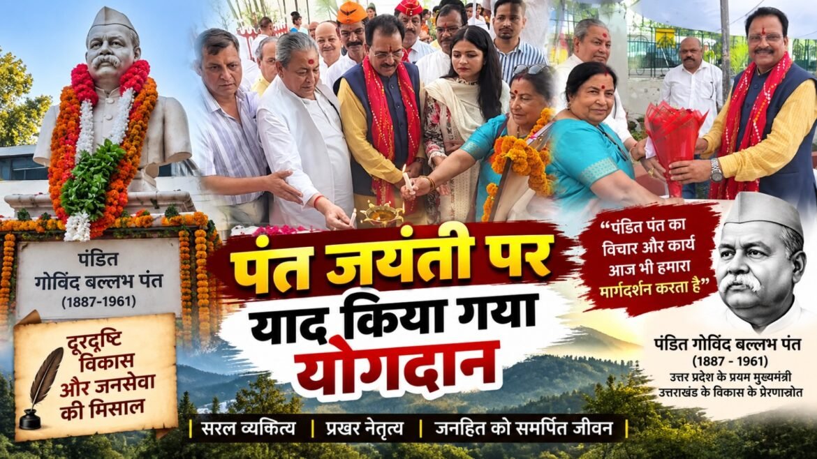 पंत पार्क में हर्षोल्लास से मनाई गई गोविंद बल्लभ पंत की 139वीं जयंती