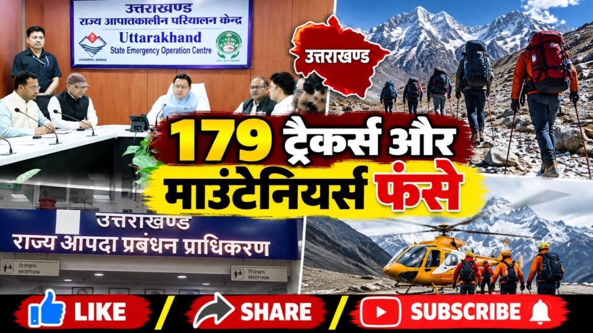 उच्च हिमालयी क्षेत्रों में फंसे 179 ट्रैकर्स-माउंटेनियर्स, सीएम धामी ने रेस्क्यू अभियान की समीक्षा की