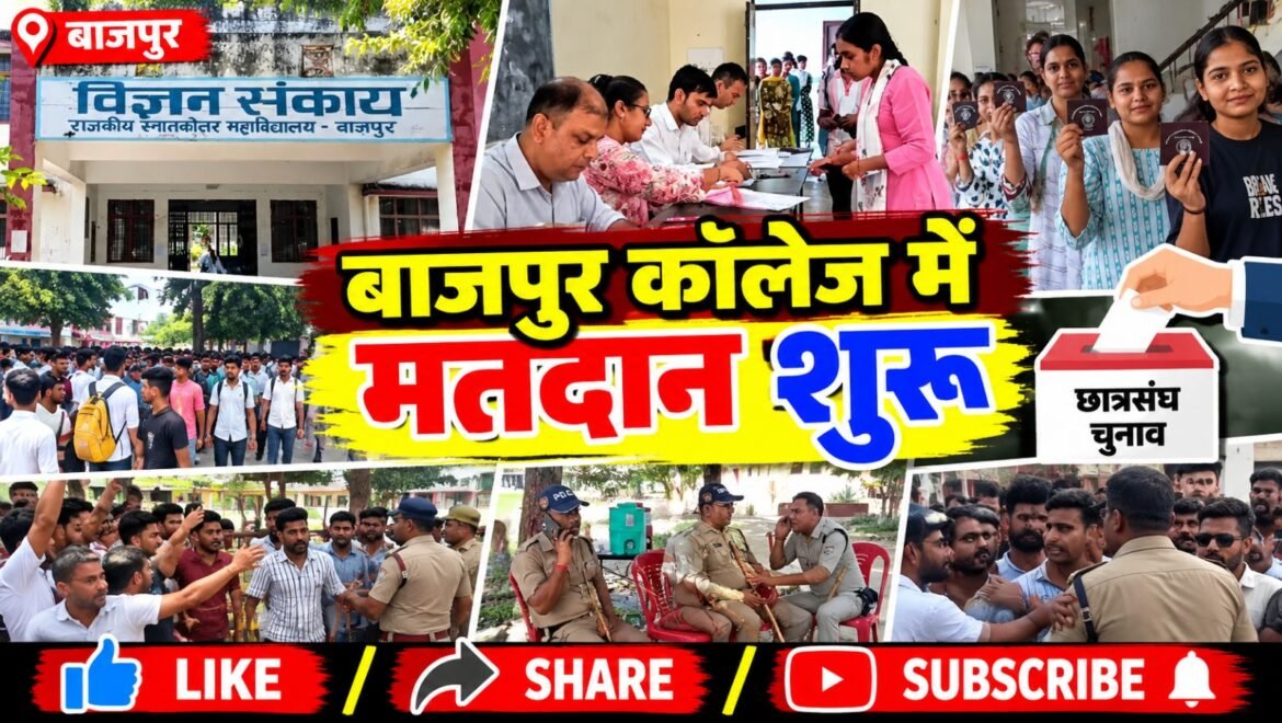 बाजपुर महाविद्यालय में छात्रसंघ चुनाव के लिए मतदान शुरू, छात्रों में उत्साह