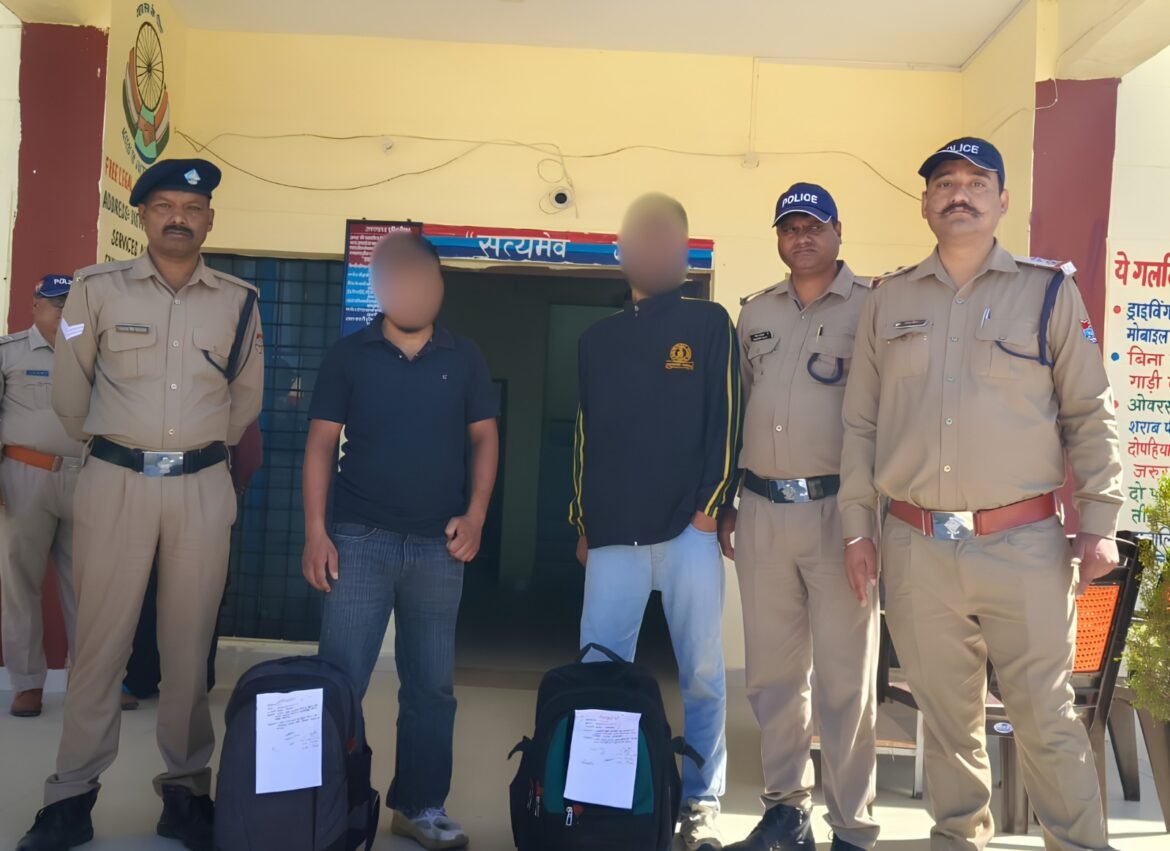 पोखरी में मोबाइल टावर की बैटरियां चोरी करते दो आरोपी गिरफ्तार