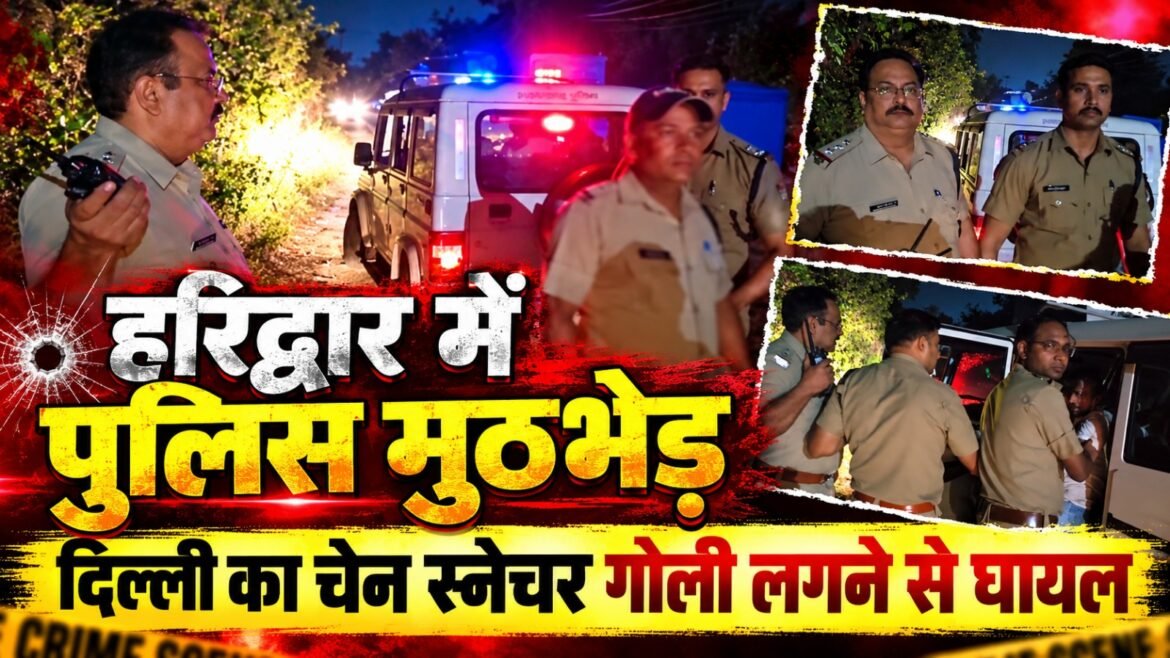हरिद्वार में पुलिस मुठभेड़, दिल्ली का चेन स्नेचर गोली लगने से घायल