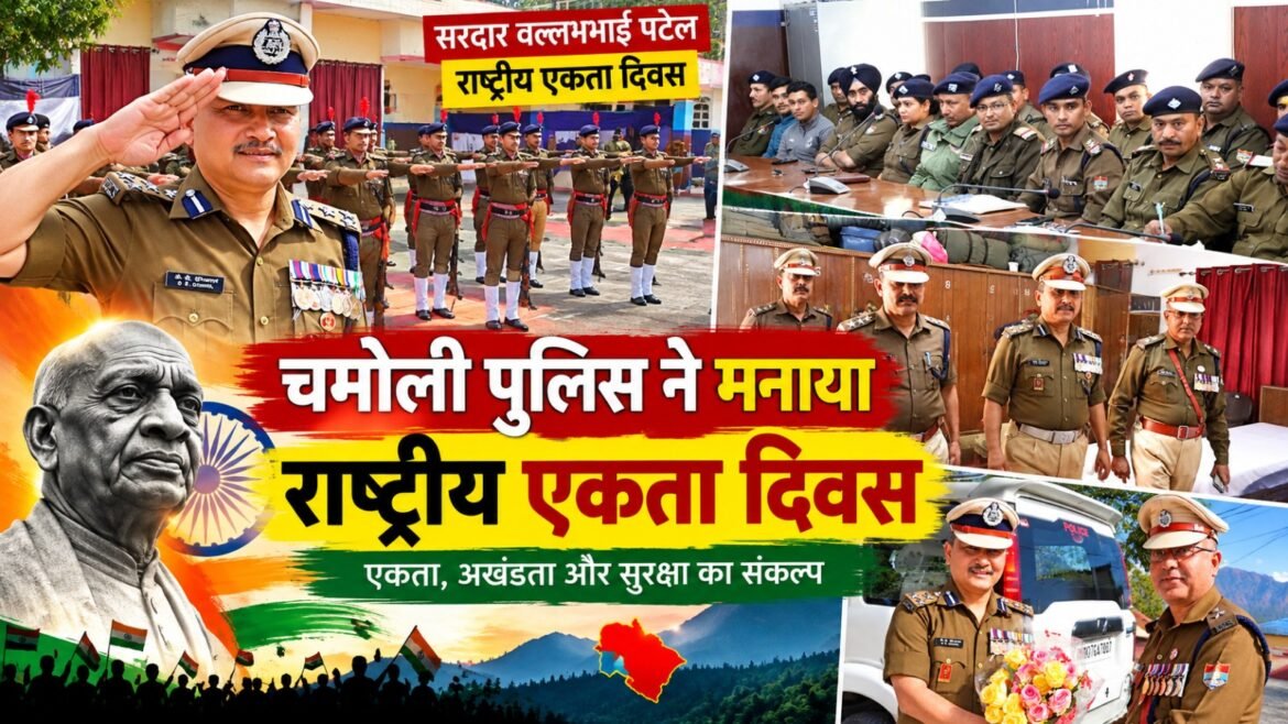 चमोली पुलिस ने मनाया राष्ट्रीय एकता दिवस, उत्कृष्ट कार्य करने वाले पुलिसकर्मियों को मिला सम्मान