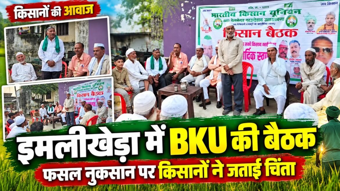 इमलीखेड़ा में भारतीय किसान यूनियन की बैठक, फसल नुकसान पर जताई चिंता