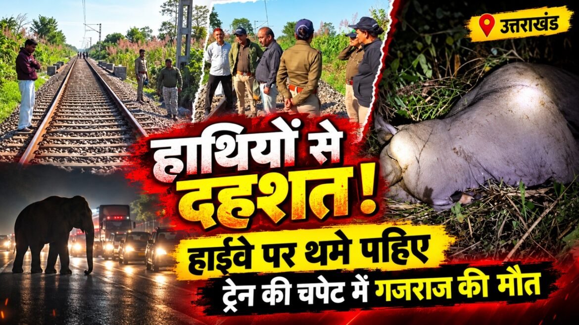 उत्तराखंड में हाथियों की बढ़ती आवाजाही से दहशत, हाईवे पर थमे वाहनों के पहिए, ट्रेन की चपेट में आने से गजराज की मौत