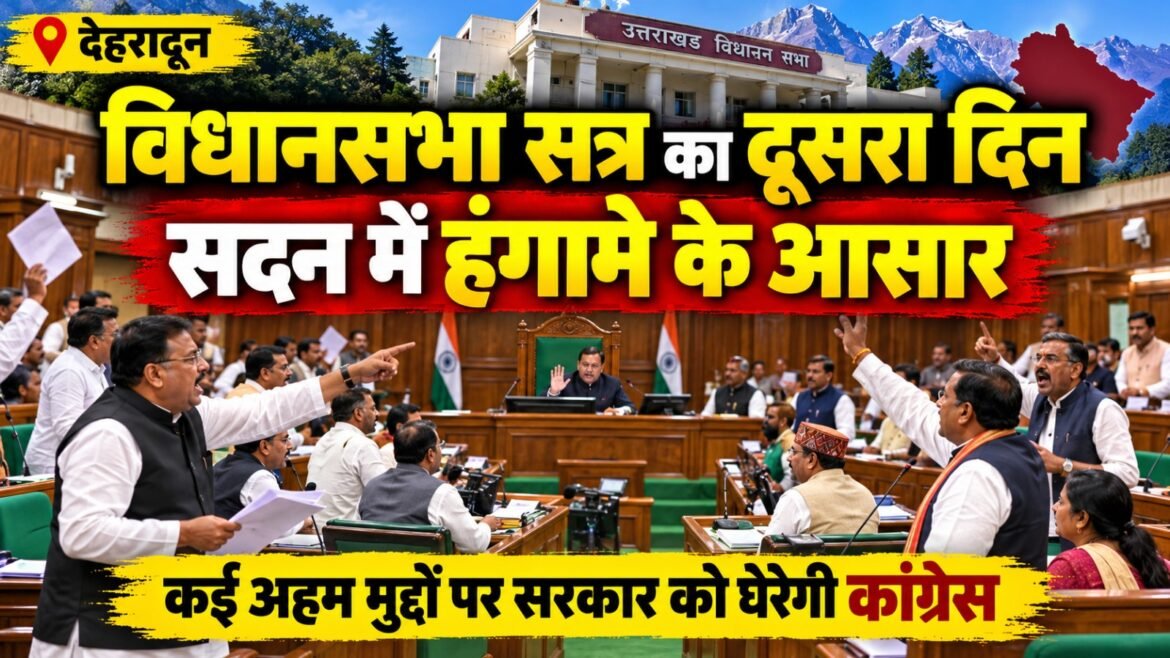 उत्तराखंड विधानसभा सत्र का दूसरा दिन , सदन में हंगामे के आसार, कई अहम मुद्दों पर सरकार को घेरेगी कांग्रेस