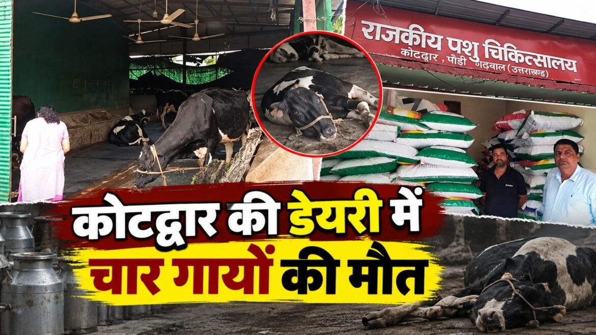 कोटद्वार में जहरीले पशु आहार से चार गायों की मौत, जांच में मिला खतरनाक रसायन, पशुपालकों में हड़कंप